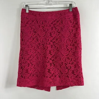 Merona Skirt Women's Size 4 Pink Lace Paisley  Knee Length Lined Lightweight • $6.99