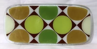 Peggy Karr Contemporary Mid Century Modern Art Glass Plate • $29.95