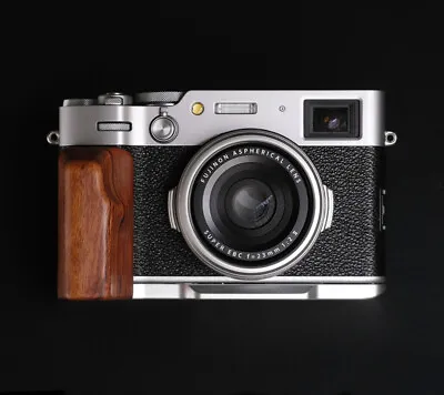 Wood L Hand Grip + Aluminum Alloy Baseplate For Fujifilm X100vi X100 V 6 Camera • $67.99