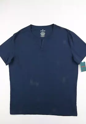 Tommy John Men Lounge Second Skin Clothing Short Sleeve Shirt Moroccan Navy Pima • $24.95