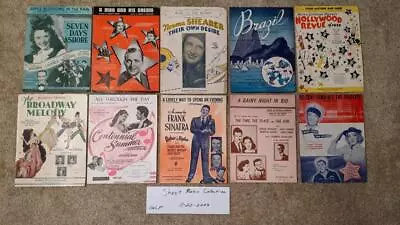 001 Collection Of 198 Pcs Vintage Sheet Music Early 1900's - 1950's FREE S&H • $75