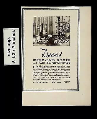 1925 Dean's Week-end Boxes Cake By Post Service Vintage Print Ad 015140 • £4.81