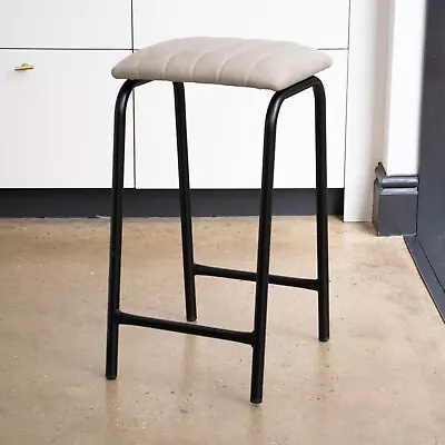 Bar Stool Faux Leather 76cm White Stool Lab Stool Breakfast Bar Stool • £75