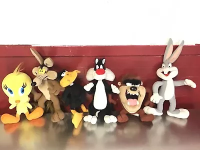 Vtg ~ LOONEY TOONS ~ Plush ~ Tweety Sylvester Daffy Coyote Taz Bugs ~ Lot Of 6 • $19.99