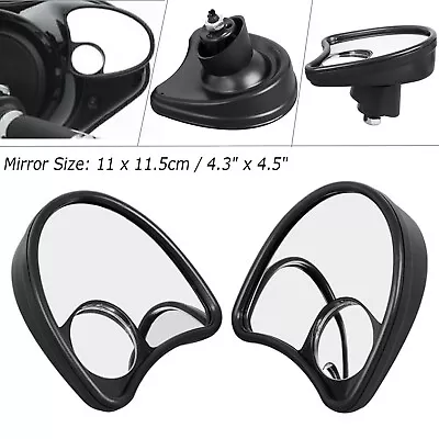 Batwing Inner Fairing Side Mirrors W/ Blind Spot Mirror For Harley Street Glide • $31.33