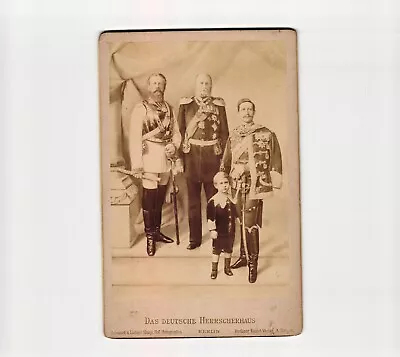 ROYAL Vintage Cabinet Card - GERMAN EMPERORS KAISER WILHEM II & FREDERICK III • $0.99