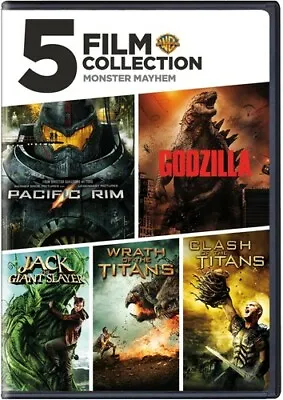 5 Film Collection: Monster Mayhem [New DVD] Pacific Rim Godzilla Jack Giant Sl • $6.83