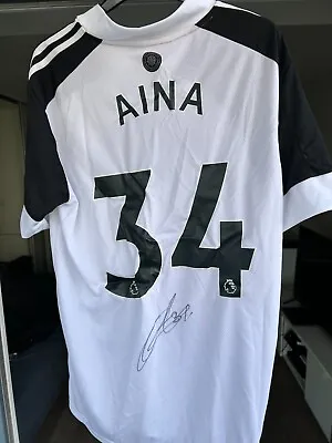 £50 • Buy Signed Ola Aina Fulham Adidas Shirt 20/21