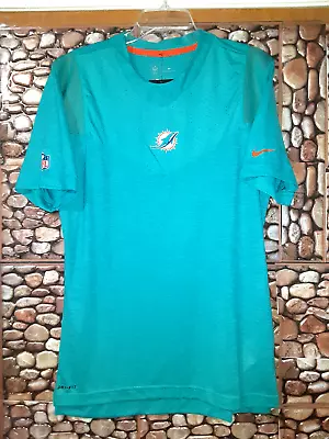 NWT! Nike NFL Miami Dolphins Dri-Fit On Field Sideline Shirt Men’s Size Medium • $49.99