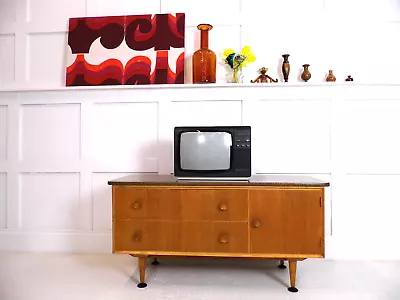 Vintage Retro Meredew Furniture Petite Sideboard TV Stand Storage Formica 1960s • £200