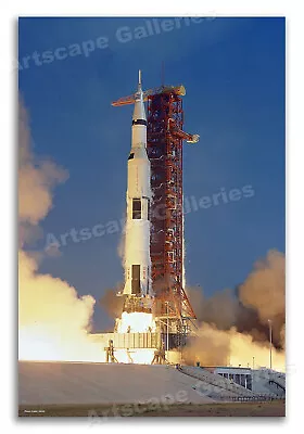 Apollo 11 Saturn V Rocket Launch Historic Moon Landing Poster - 24x36 • $25.95