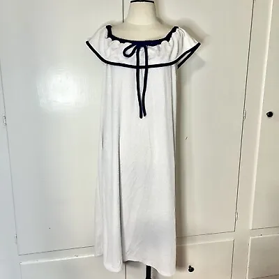 Vintage 70s White Terry Cloth Off The Shoulder Midi Dress  • $46