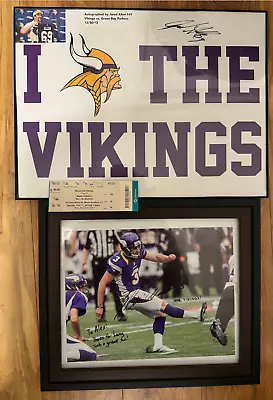 Football Poster Autographed Signed  2012 Jared Allen #69 #3 Lot Vikings Ticket  • $24.99