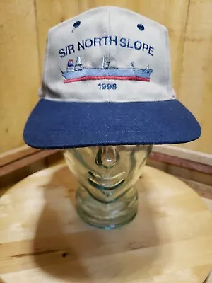  Vintage S/R North Slope 1996 Beige/Blue Wool KC Trucker Snapback Adult Cap Hat • $22.49