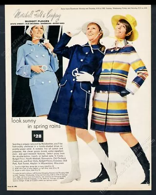 1970 Rainshredder Mod Raincoat 3 Women Photo Marshall Field's Vintage Print Ad • $9.99