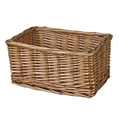 £14 • Buy Small Natural Wicker Storage Basket Rustic Brown Bathroom Pantry Woven Willow