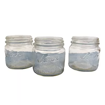Vintage Lot Of 3 Kerr Self Sealing Wide Mouth Mason Pint Jars #A 45 No Lids • $34.99