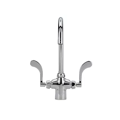 Zurn Z826B4-XL Double Lab Faucet With 5-3/8  Gooseneck And 4  Wrist Blade Handle • $303.99