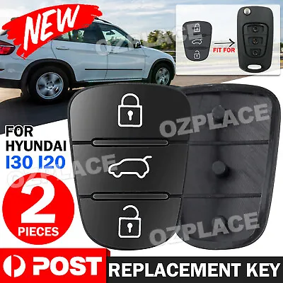 2PCS For Hyundai I30 I20 Elantra 3 Button Flip Key Replacement Remote Rubber Pad • $4.95