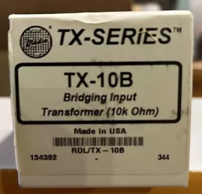 RDL TX-10B Bridging Input Transformer 10K Ohm • $35