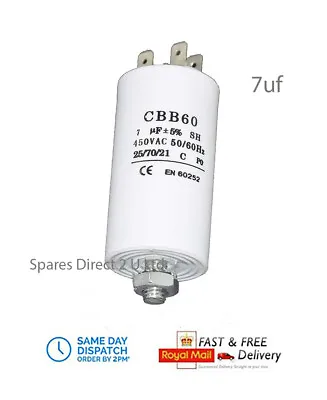 Motor Capacitor For Candy Hoover Hotpoint Tumble Dryers 7uf µF Microfarad • £6.89