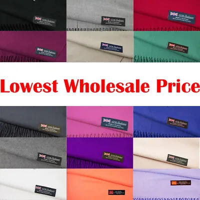 Wholesale Lot Women Men Winter Warm 100% Cashmere Scotland Plain Scarf Wrap Soft • $7.69