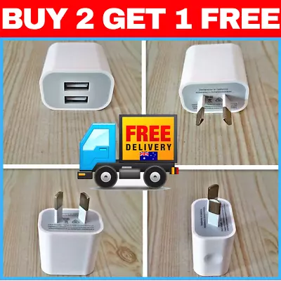 $4.95 • Buy Dual USB Wall Charger Universal Port 5V  AC Wall Home Charger Power Adapter AU