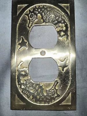 Vintage Solid Brass Seahorse Outlet Cover  #6 • $17.95