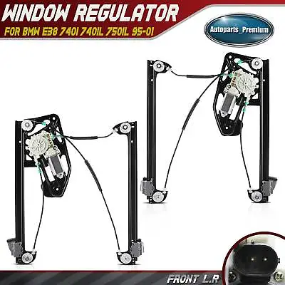 2x Window Regulator W/ Motor For BMW E38 740i 750iL 95-01 Front Left & Right • $100.59