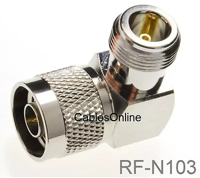 N-Type Male To N-Type Female Right Angle Adapter CablesOnline RF-N103 • $5.99