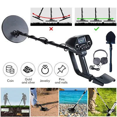 Metal Detector Gold Digger Deep Search Hunter Discriminating Treasure Coil Gold • £46.99