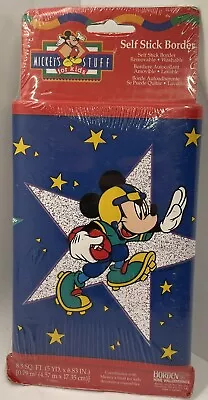 Mickey Mouse Sports Self Stick Wall Border 5 Yard Roll  8.5 Sq. Ft. • $13.99