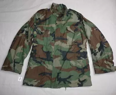 US ARMY Issued M-65 Field Jacket MEDIUM LONG Woodland Camo BDU Cold Weather Coat • $39.95