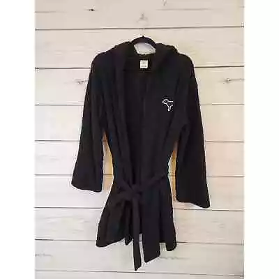 Pink Victoria's Secret Women's Black Sleepwear Bathrobe Tie Belt Size XS • $28