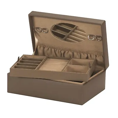 Mele & Co Tamara Mink Grey Bonded Leather Jewellery Box MC770 • £49.95