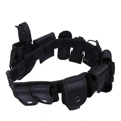 £32.03 • Buy Police Guard Tactical Belt Buckles 9 Pouches Utility Kit Security System UK