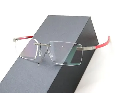 McLaren Super Series MLSUPO25 C03 Brushed Pure-Red Rimless 54mm Eyeglasses • $213.74