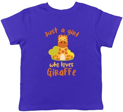 Girl Who Loves Giraffe Safari Kids T-Shirt Zoo Wildlife Children Boys Girls Gift • £5.99