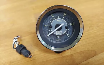 $60 • Buy Vw Isp West Vintage Series Beige Turbo Boost Gauge 15 Psi Bug Bus Ghia Type 3