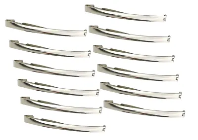 8pcs Single Bar Clip In Thin Metal Domed Barrettes Sprung Metal Hair Clips Slide • £7.95