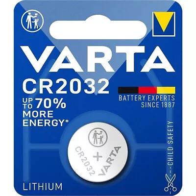 Car Key Battery Varta CR2032 Lithium Button Cell 3V (pack Of 1) • £2.99