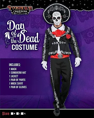 Spooktacular Creations Day Of The Dead Mariachi Senor Costume Men's Size Large • $44.99
