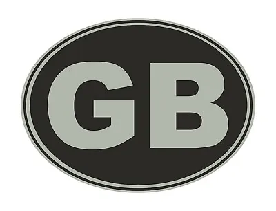 £2.15 • Buy GB Car Stickers - Metallic Silver Oval Self-adhesive Vinyl Car, Van, Lorry