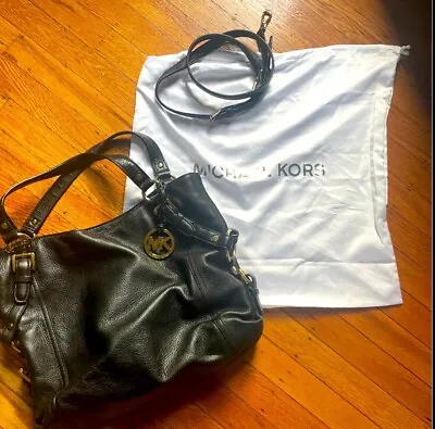 Michael Kors Tristan Black Leather Two Way Bag • $79.99