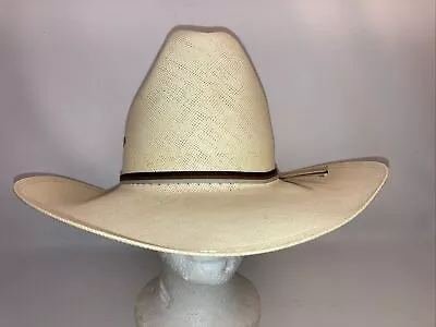 Vintage Stetson Hat - Shantung Panama Cowboy Hat Size 7 1/8 GUC • $49.74