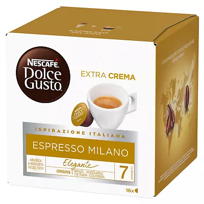 NESCAFE ESPRESSO MILANO ELEGANTE Dolce Gusto Coffee Capsules Pods Box New • $26.55