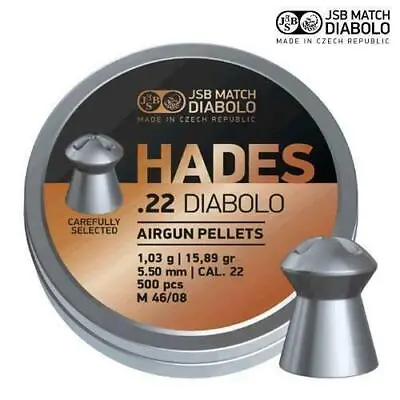 JSB Hades .22 .177 Air Pellets Full Tins Of 500 Or Sample Packs Fast UK Dispatch • £21.95