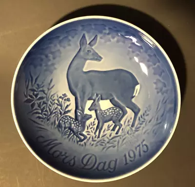 Bing & Grøndahl 6  Mors Dag 1975  Deer  Mother's Day Plate • $1.29