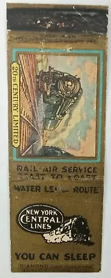 New York Central Lines Railroad Matchbook Cover • $2