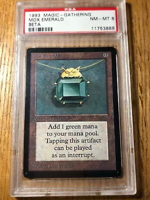 Beta Mox Emerald (1993) PSA 8 Magic The Gathering Dan Frazier Power 9 P9 Bgs • $12000